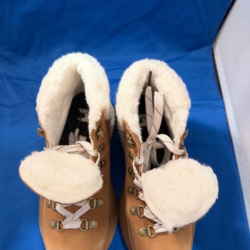 Sorel Brown Lace-Up Winter Boots Women Size 6.5 - Picture 5 of 8